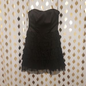 Express Black Ruffle Cocktail Dress